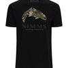 Simms M's Trout Regiment Camo Fill T-Shirt - Black