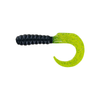 BBB 3" Curl Tail Grubs - Black/Chartreuse Shine Tail
