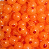 Trout Beads Blood Dot Egg 14mm - Orange Clear