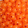 Trout Bead Blood Dot Eggs 12mm - Orange Clear