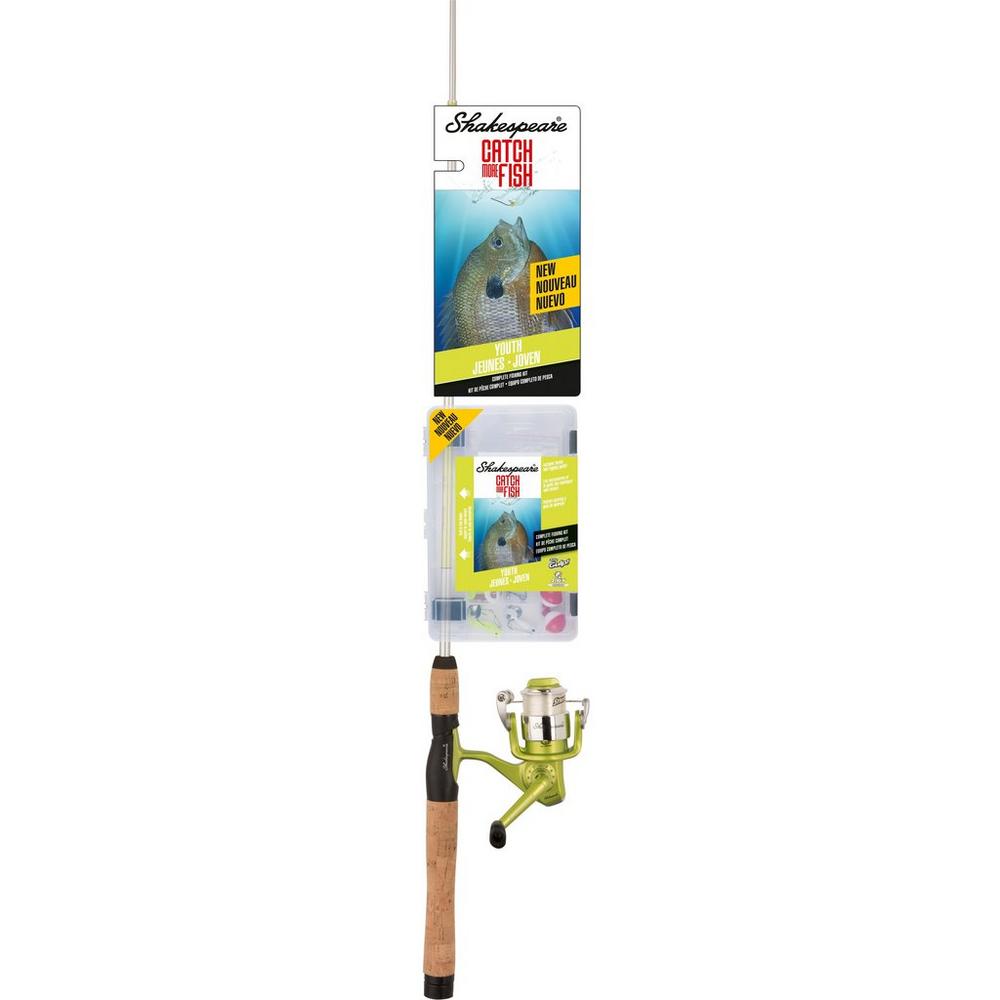 Shakespeare Catch More Fish Youth Spinning Combo/Kit - 5' ML 2Pc