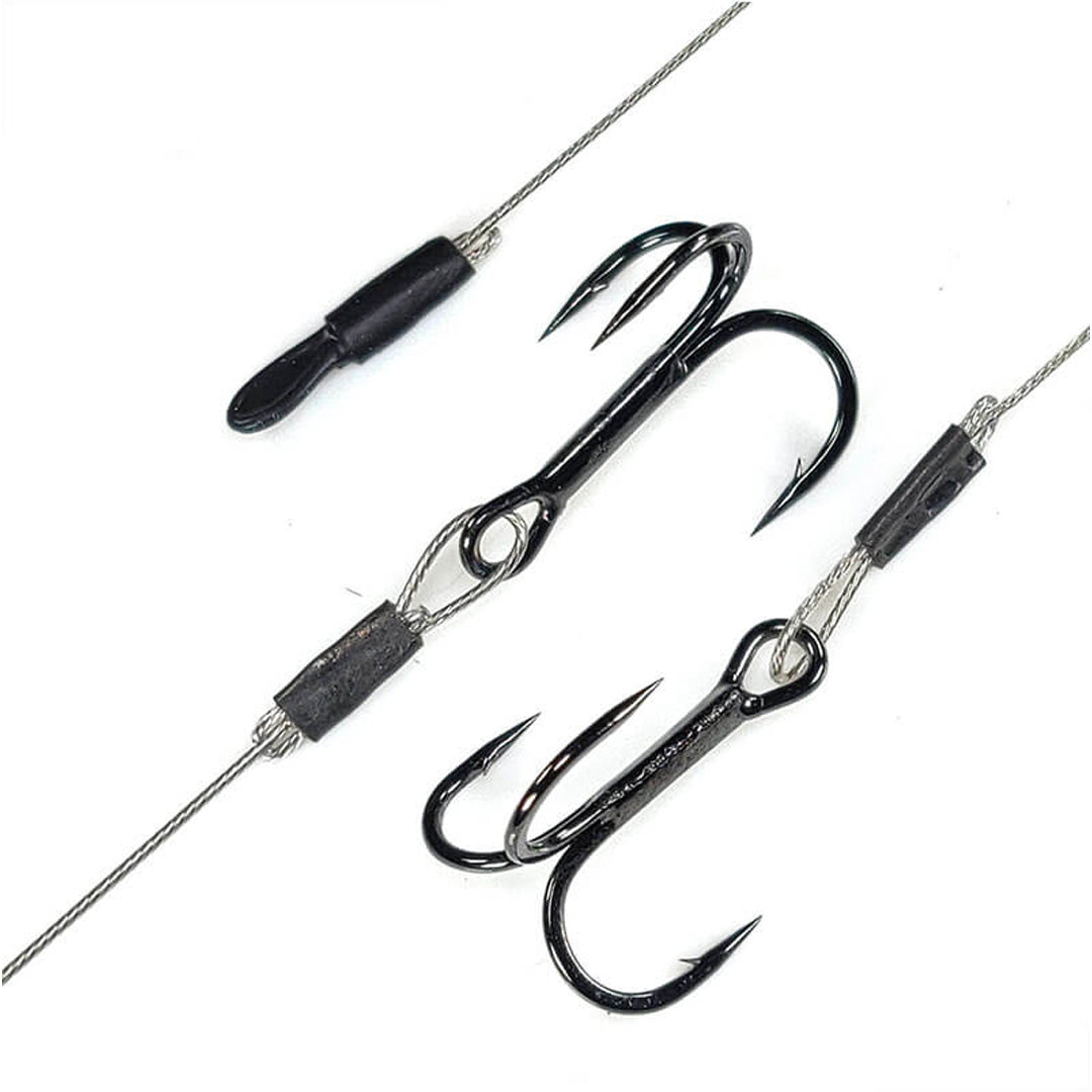 Gamakatsu Treble Hook Stinger Rig - Wire Leader