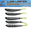 Lure Llipstick 4" Split Tail Minnows - Black Log Perch