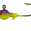 Big Bite Baits Minnow Head Jig - Purple/Chartreuse