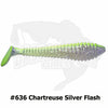 Bass Magnet Shift'r Shad 3.5" - Chartreuse Silver Flash
