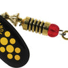 Mepps Black Fury Plain Treble - Yellow Dot