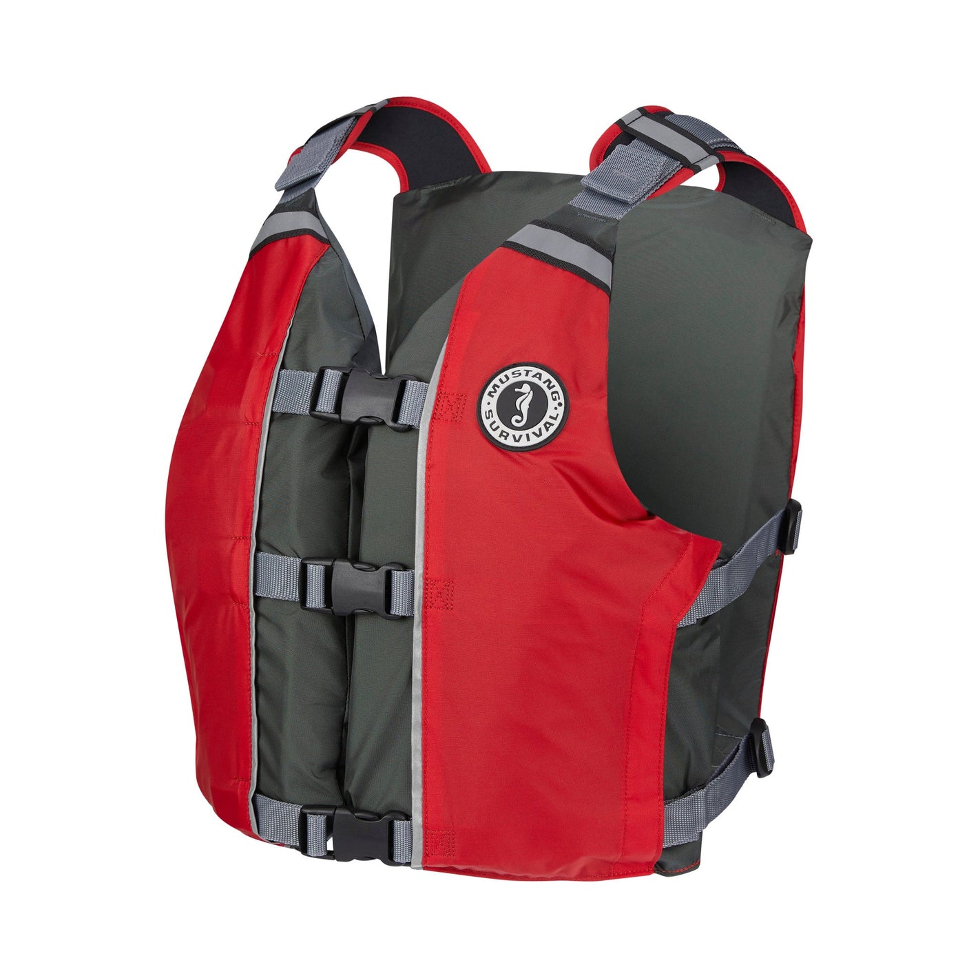 Mustang APF Foam PFD Vest - Red/Gray