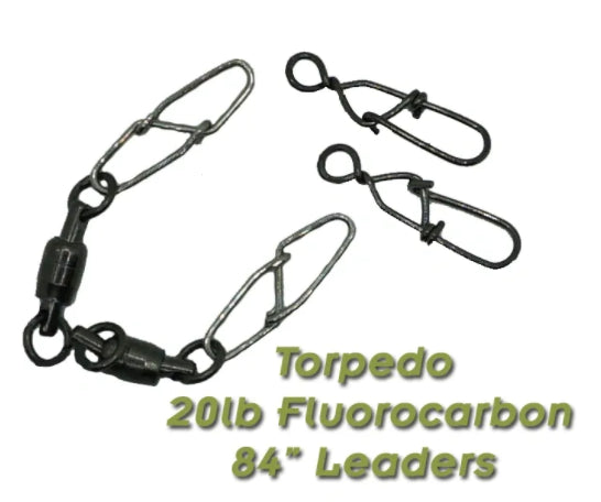 Torpedo 20lb Fluorcarbon 84 Leaders - 2pack
