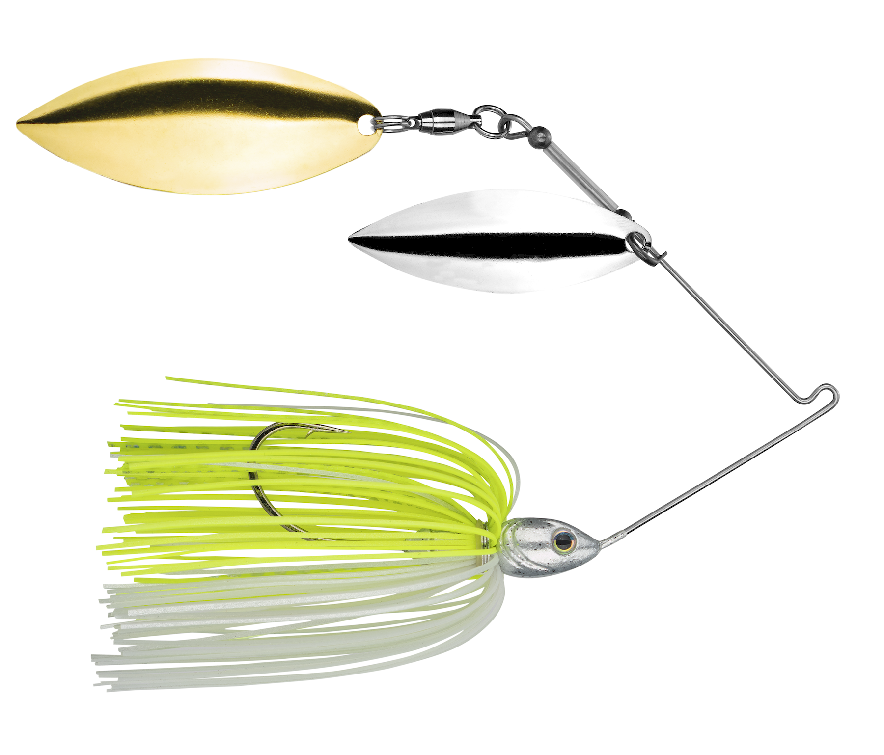 Fire Tiger Spinnerbait - Chartreuse Double Willow Blades