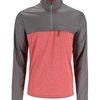 Simms Solarflex Wind Half-Zip Shirt - Cutty Red Htr/Steel