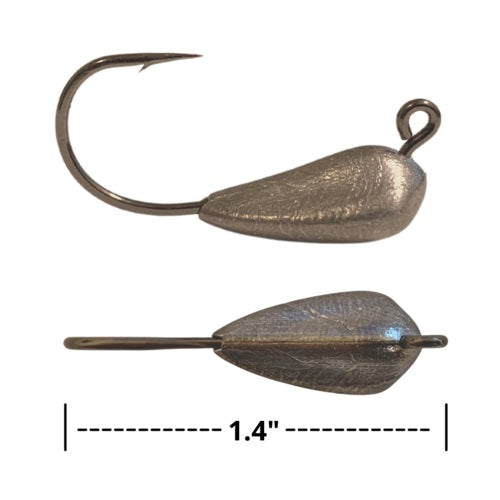 Great Lakes Finesse Stealth Ball Head Jig, Matte Black 1/0 / 1/16oz.