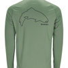 Tech Tee Longsleeve Artist Series - Trout Outline/Field