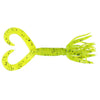 Gary Yamamoto 4" Double Tail Hula Grub - 156-Chartreuse/Black Flake
