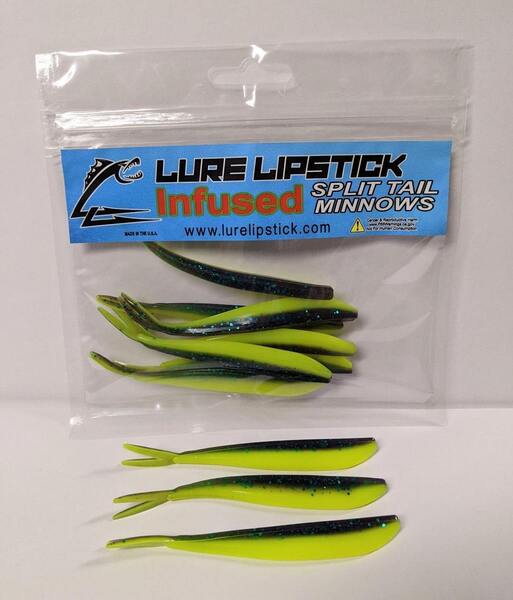 Load image into Gallery viewer, Lure Llipstick 4" Split Tail Minnows