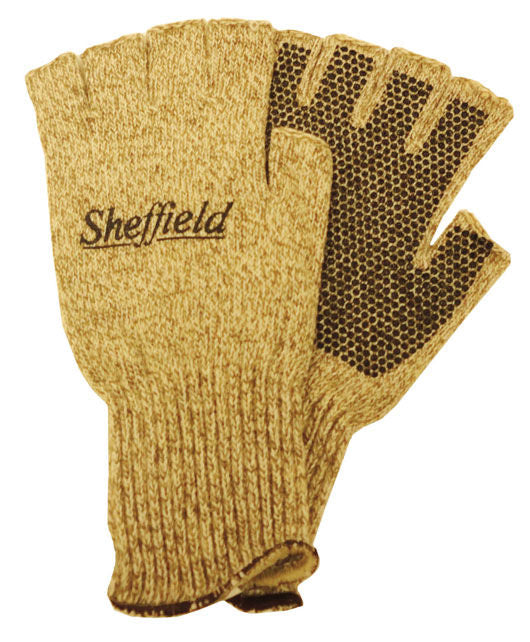 Sheffield Ragg Wool 1/2 Finger Glove w/Dots
