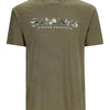 Simms M's Logo T-Shirt - RC Dark Clover/Military Heather