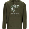 Simms M's Bass Fill Hoody - Military Heather