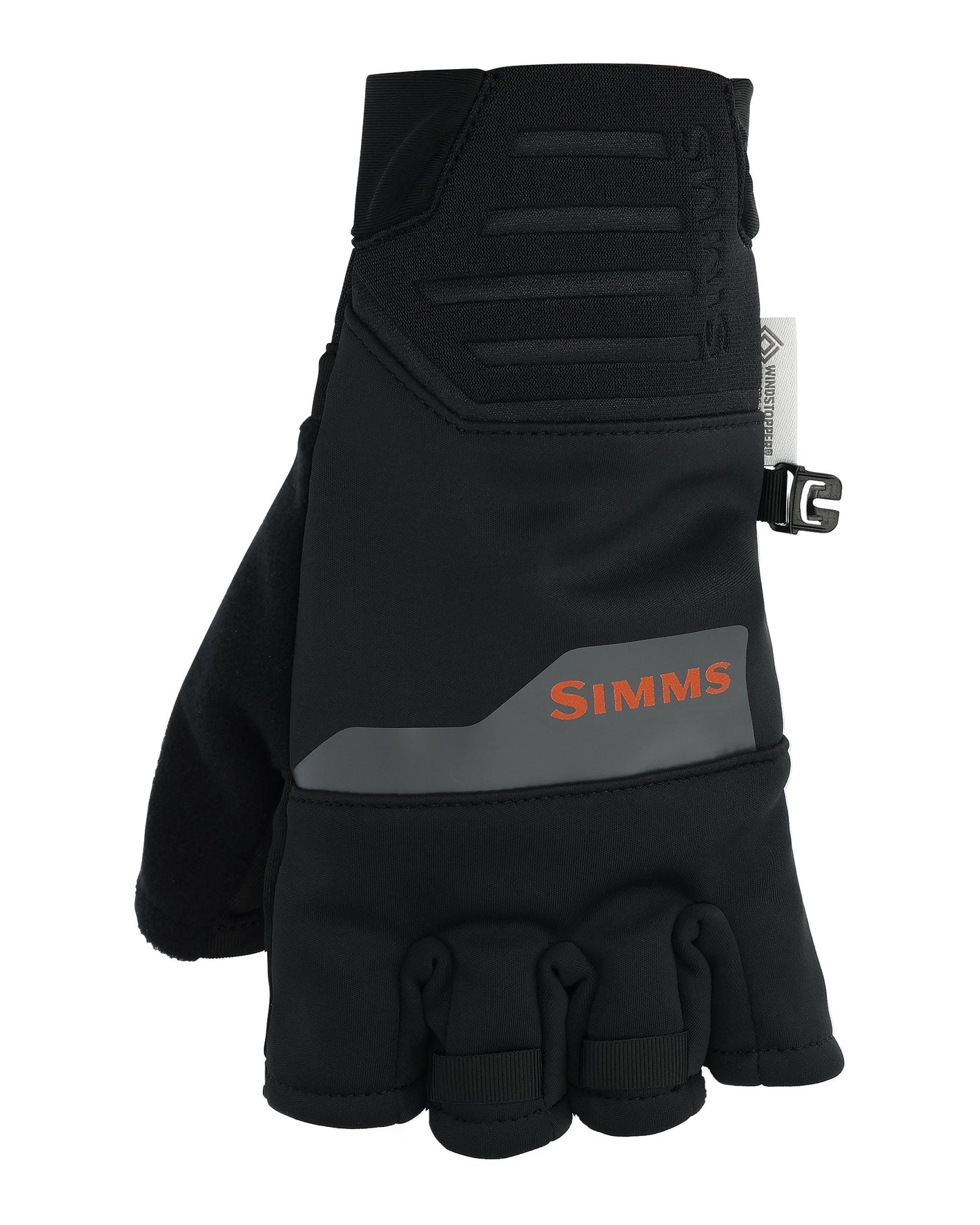 Simms Windstopper Half Finger Glove - Black