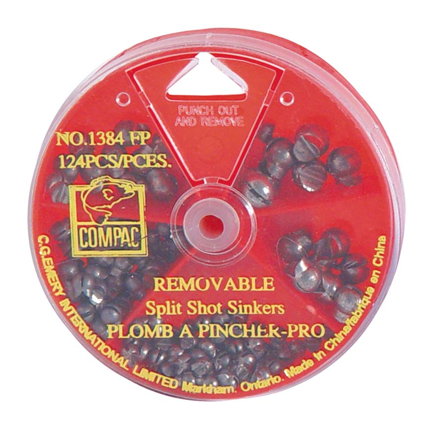 Compac 124pc Removable Split Shot Assorted Pack