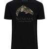 Simms M's Trout Regiment Camo Fill T-Shirt - Black