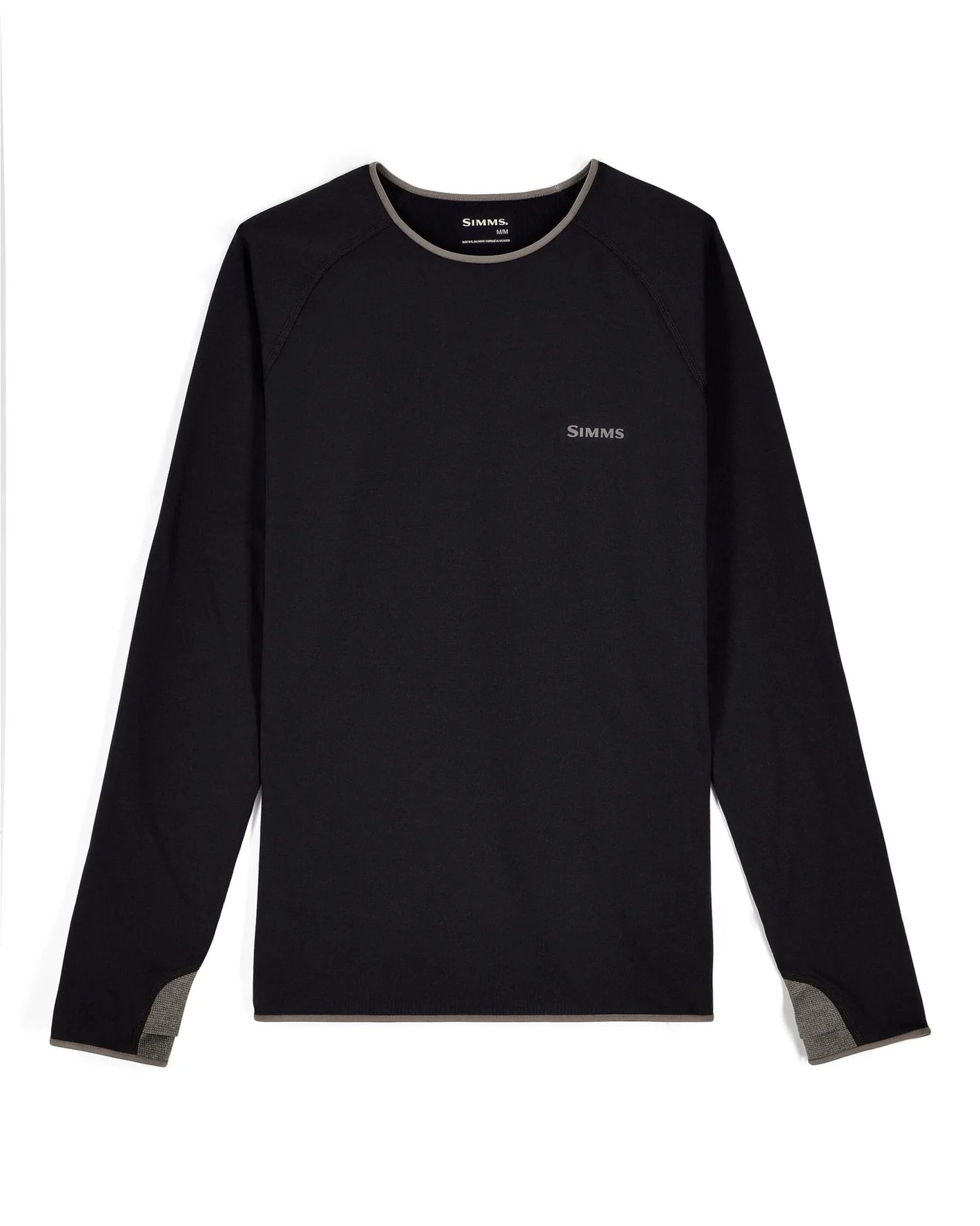 Simms Men's Strata 200 LS Crew - Black
