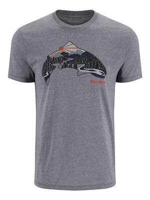 Simms M's Troutscape T-Shirt - Athletic Heather