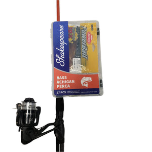 Shakespeare Catch More Fish 3 Bass Spinning Combo - 6'6" Medium 2pc