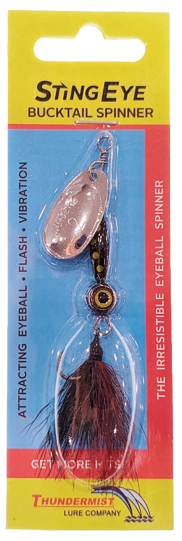 Thundermist Stingeye Bucktail Spinner 1 / Silver/Black Yellow Dots