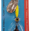Thundermist Stingeye Bucktail Spinner - Silver/Chartreuse Orange Dots