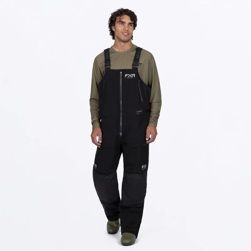 FXR Men's Vapor Pro Insulated Bib Pant - Black/Grey