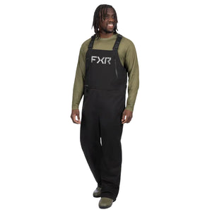 FXR Men's Adventure Lite Tri-Laminate Bib Pants - Black/Grey