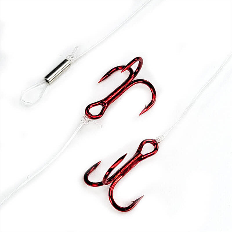 Stringer Rig Gamakatsu Treble Hook Stinger Rig - Fluorocarbon Leader