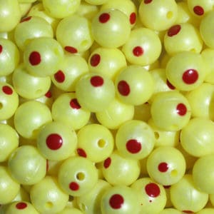 Trout Beads Blood Dot Egg 14mm