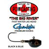 POW Casting The Big River Fast Water Jig Head - Black & Blue