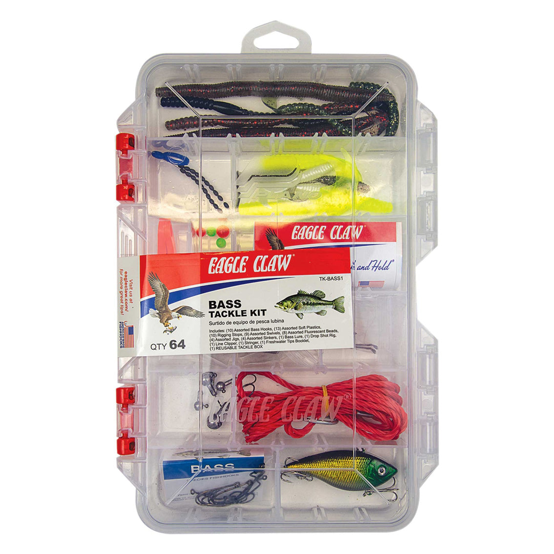 Eagle Claw Bass Tackle Kit - 64pc