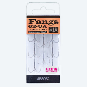 BKK Fangs 62-UA Treble Hooks