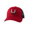 Huk Filled Barb U Trucker Hat - 621-Scarlet Blaze