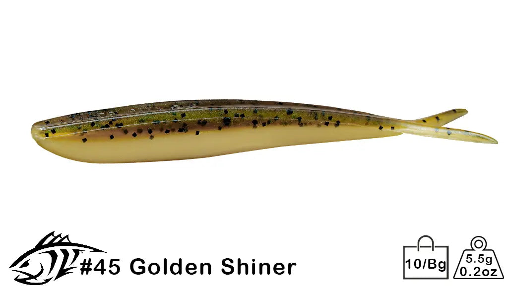 Lunker City Fin-S Fish 4 - Minnow Lures | Angling Sports #45 Golden Shiner