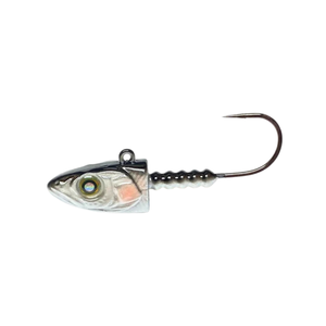 Fishing lure with a detailed head on a white background