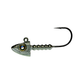 Metallic fishing lure with a hook on a white background