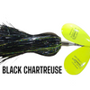 Chaos Tackle Double 8 Bucktail - Black Chartreuse