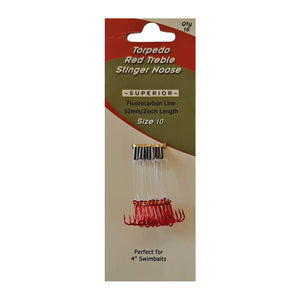 Red Treble Stinger Noose 10pk