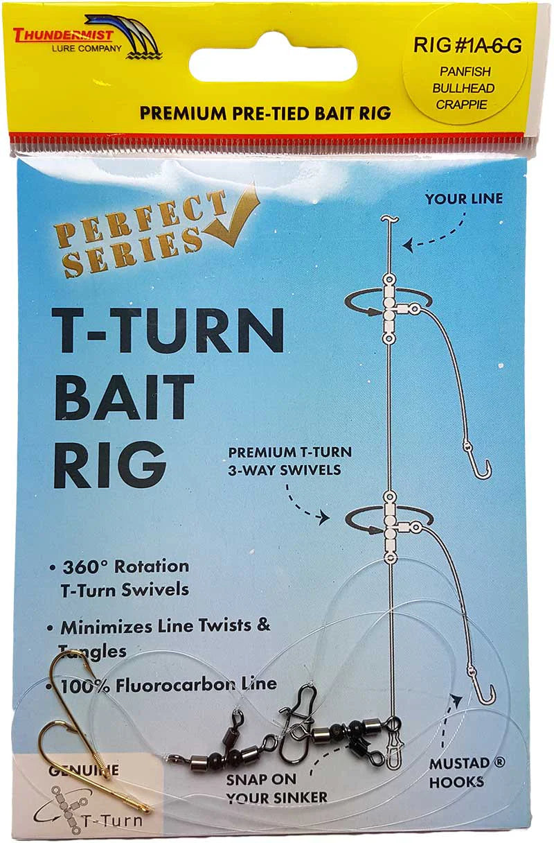 Thundermist T-Turn Bait Rig #1A-6-G - Panfish/Bullhead/Crappie