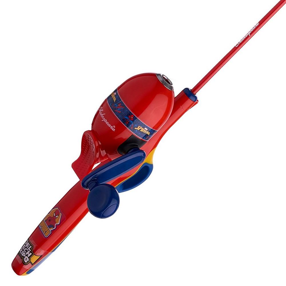 Shakespeare Spiderman Youth Spincasting Rod and Reel Combo with Tackle Box  
