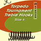 Torpedo Tournament Treble Hooks 10pk