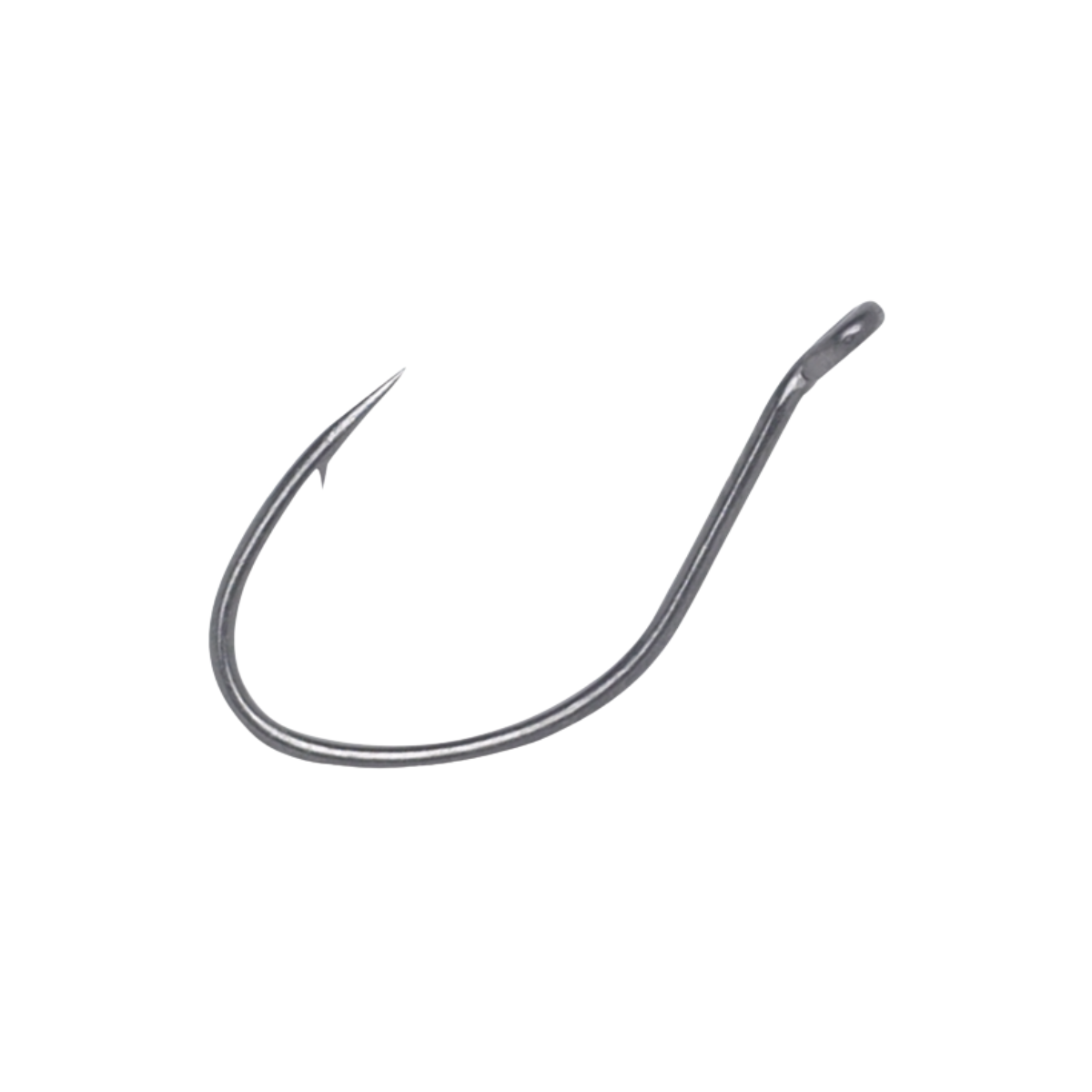 Single fishing hook on a white background