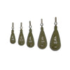 X Zone Tungsten Tear Drop Shot Weight - Green Pumpkin