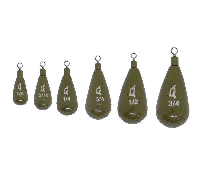 X Zone Tungsten Tie-On Tear Drop Shot Weight