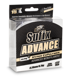 Sufix Advanced Hyper CoPolymer Monofilament - 330yd Clear