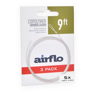 Airflo Copolymer Tapered Leader - 9' - 3Pack